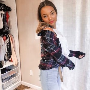 Cropped flannel